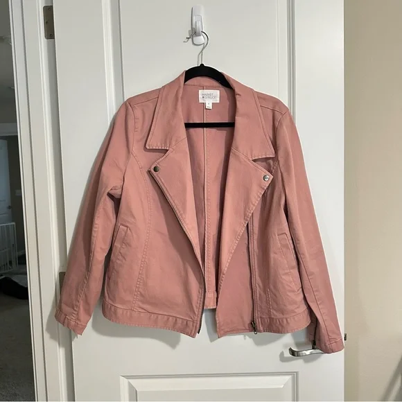 Market & Spruce- Jaclyn Knit Moto Jacket, size xl - Picture 3 of 12